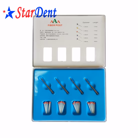 Zahnärztlicher gerader/spiralförmiger Glasfaserpfosten für Krankenhaus-medizinisches Labor, chirurgische Diagnostik, Zahnarzt-Klinik-Ausrüstung