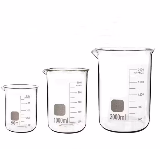 Low-Form-Becher aus Borosilikatglas
